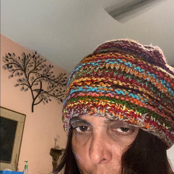 Hand knit in Czech hat and scarf. Multi-Color - Picture 4 of 7